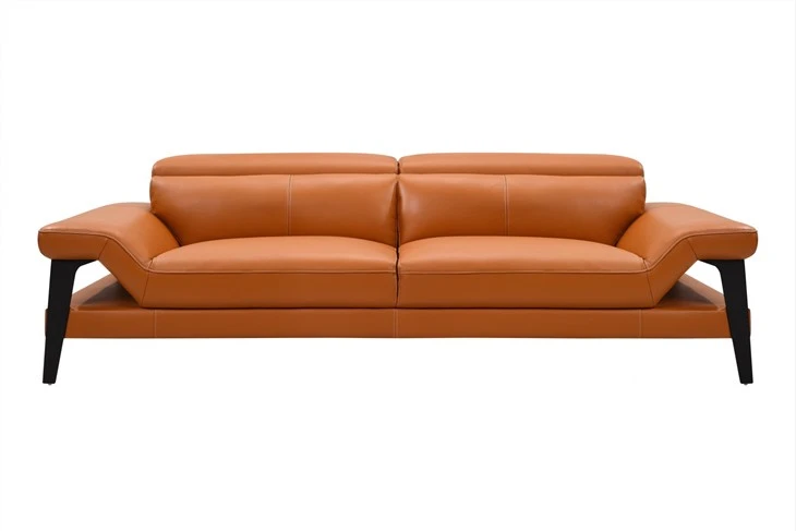 Modern Leather L Shape Sectional Sofa